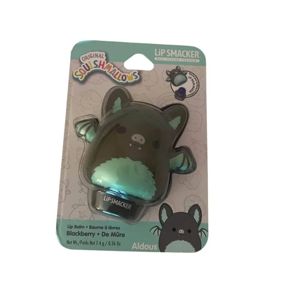 Squishmallows Lip Smacker Aldous the Bat Blackberry Lip Balm New Sealed
